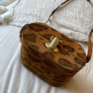Vintage leopard print purse